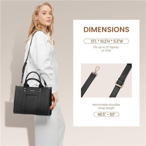 Purse for Women Leather Tote Bag Purse and Handbags, Satchel Shoulder - Picture 2 of 6